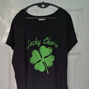 Maurices Size 2 Black Lucky Charms Shirt